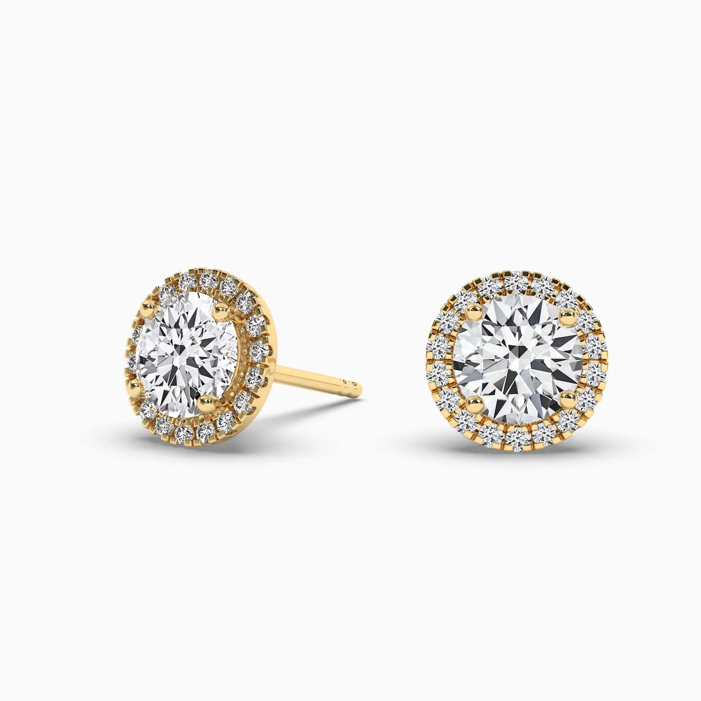 Halo Diamond Stud Earrings