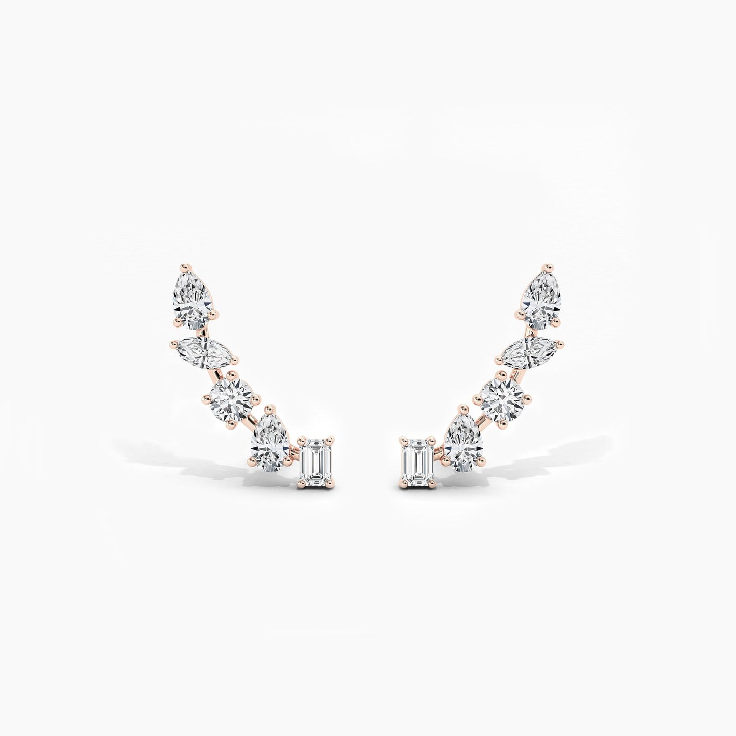 Diamond Ear Climber Earrings