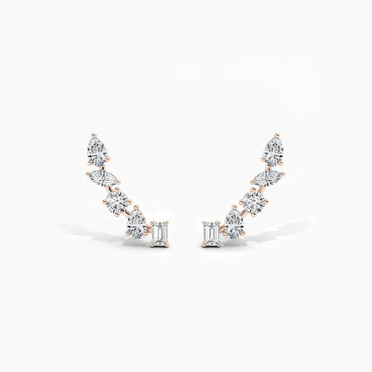 Diamond Ear Climber Earrings