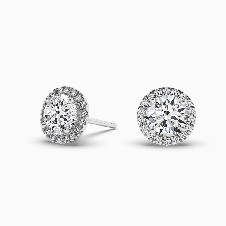 Halo Diamond Stud Earrings