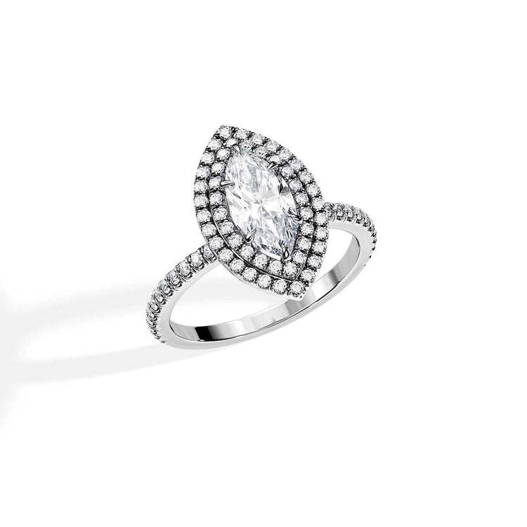 Bague Halo Marquise Royale