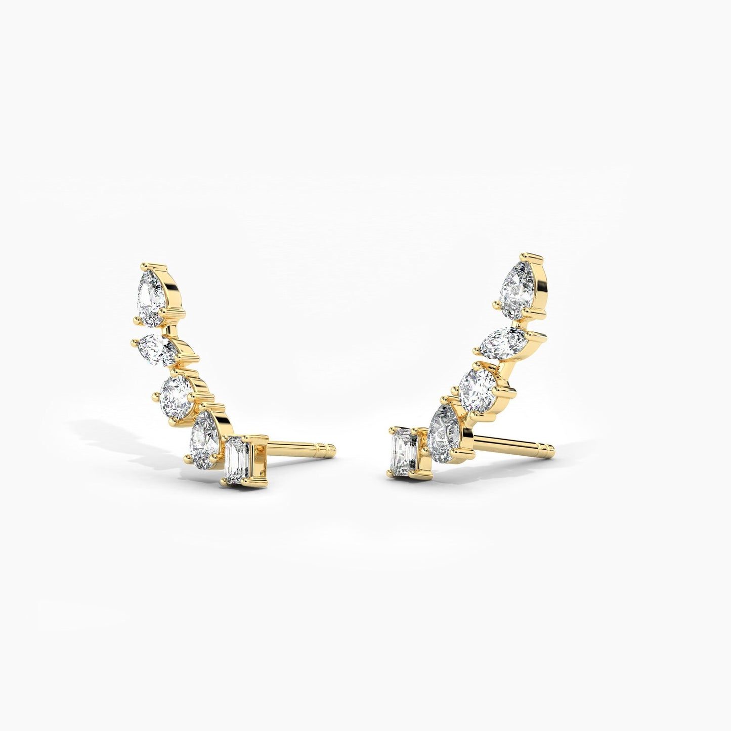 Diamond Ear Climber Earrings