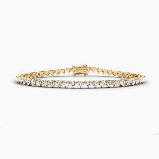 Heart Shape Diamond Tennis Bracelet