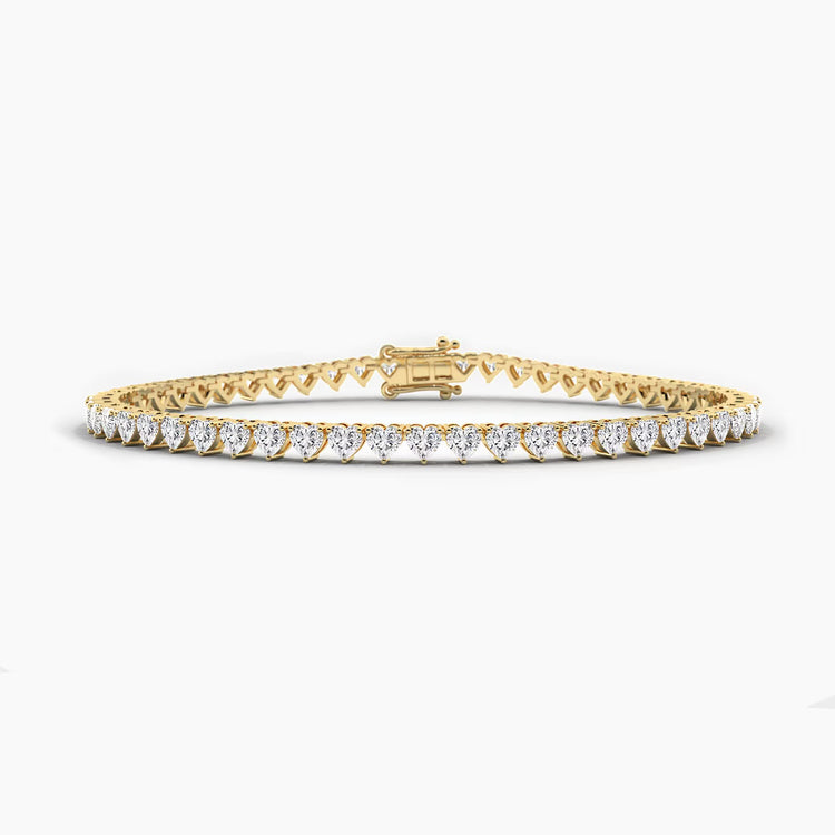 Heart Shape Diamond Tennis Bracelet