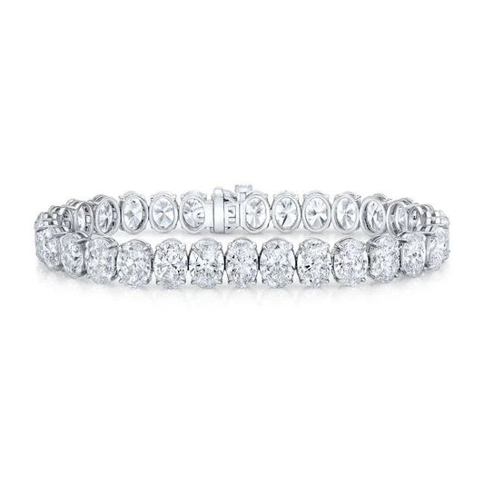 Oval Diamond Tennis Bracelet