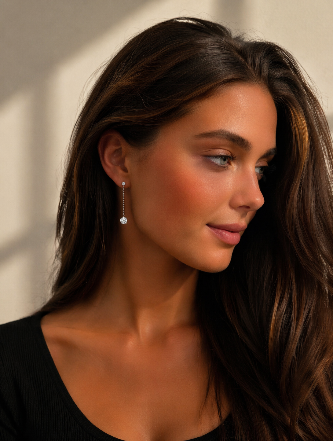 Diamond Drop Earrings