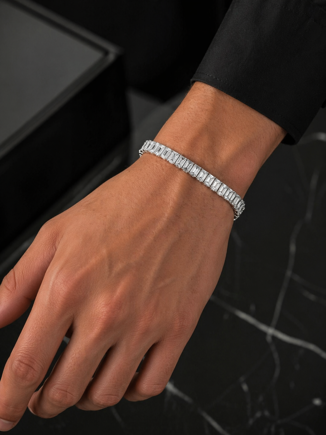 Emerald-Cut Diamond Bracelet