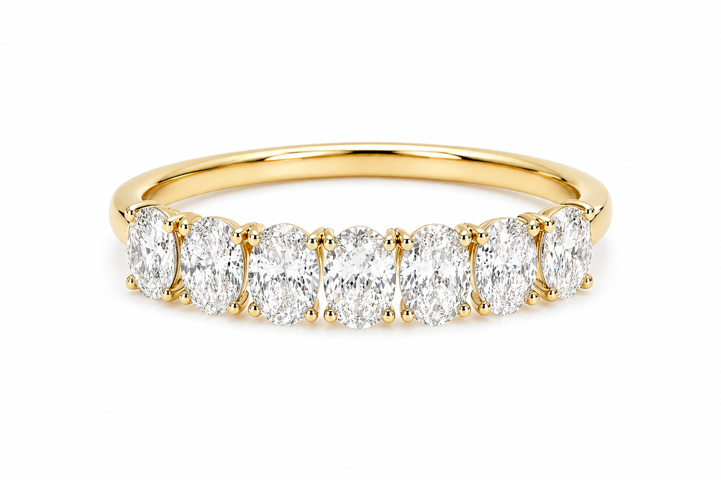 Oval Half Eternity Ring