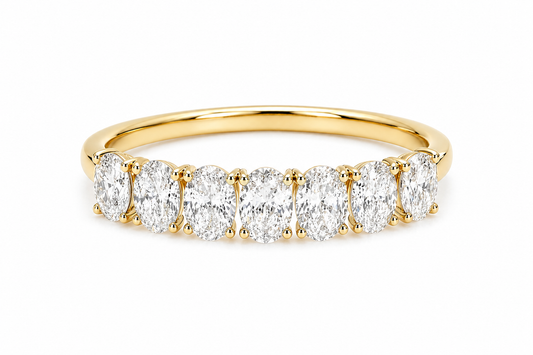 Oval Half Eternity Ring