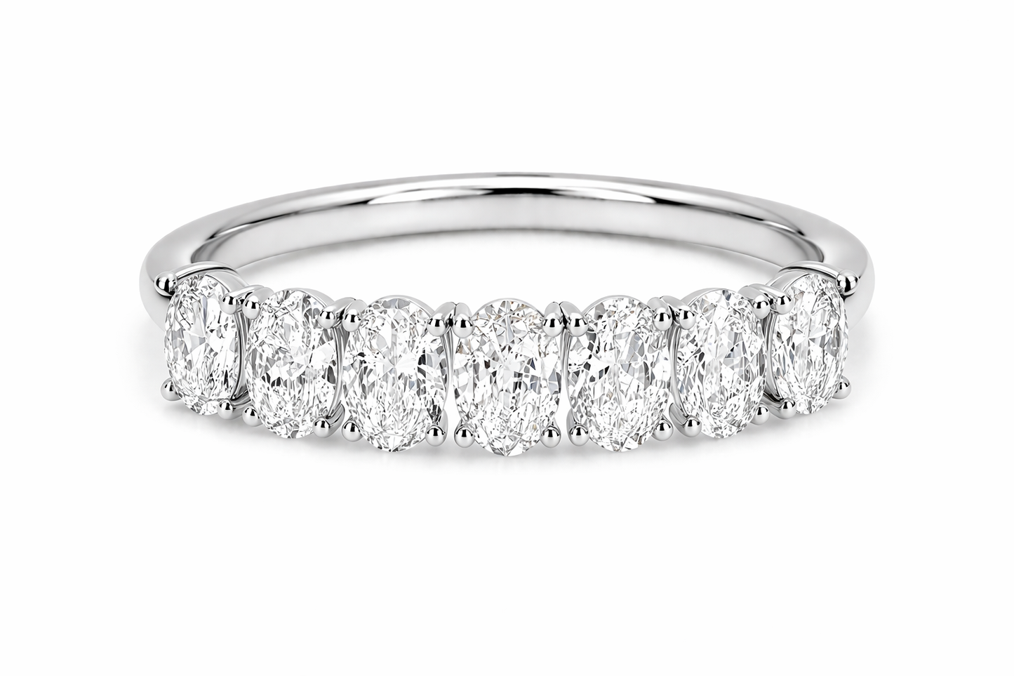 Oval Half Eternity Ring
