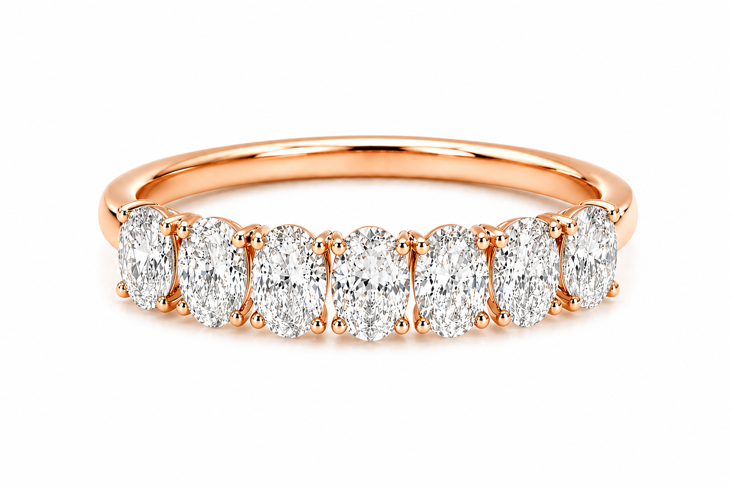 Oval Half Eternity Ring