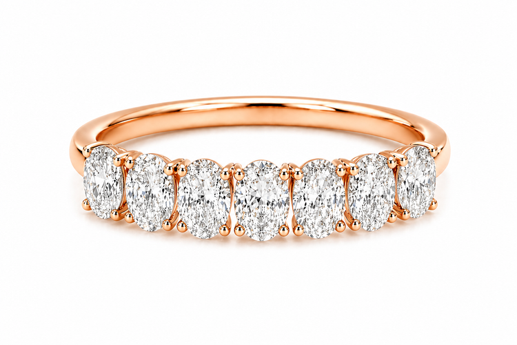 Oval Half Eternity Ring