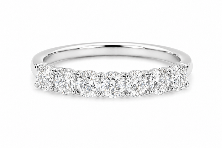 Bague demi-éternité ronde