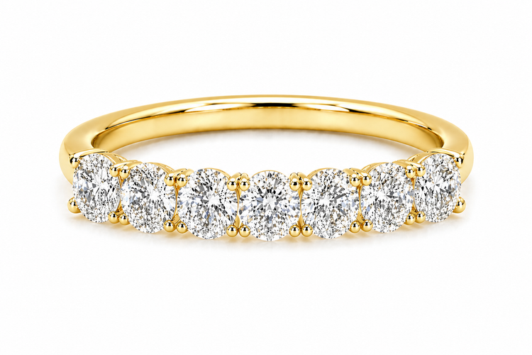 Bague demi-éternité ronde